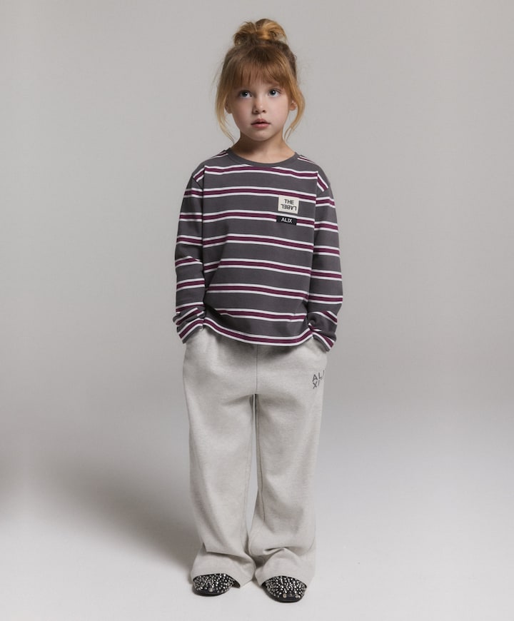 Wide leg meisjes broek grijs