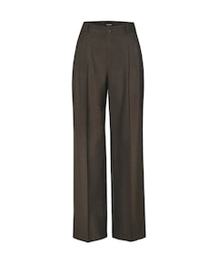 Mara Wide Leg Pleat dames broek bruin