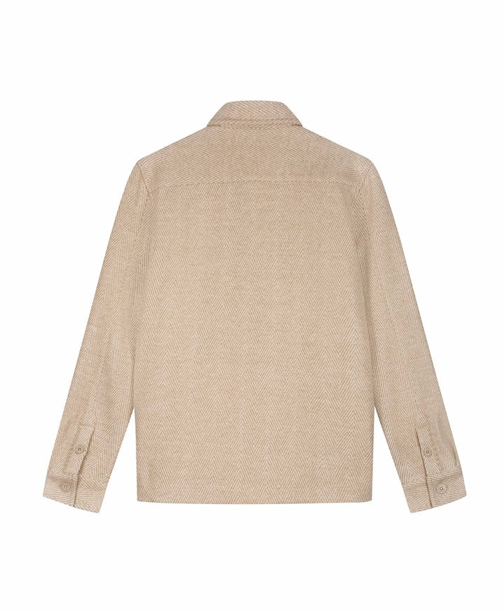 Overshirt lange mouw beige