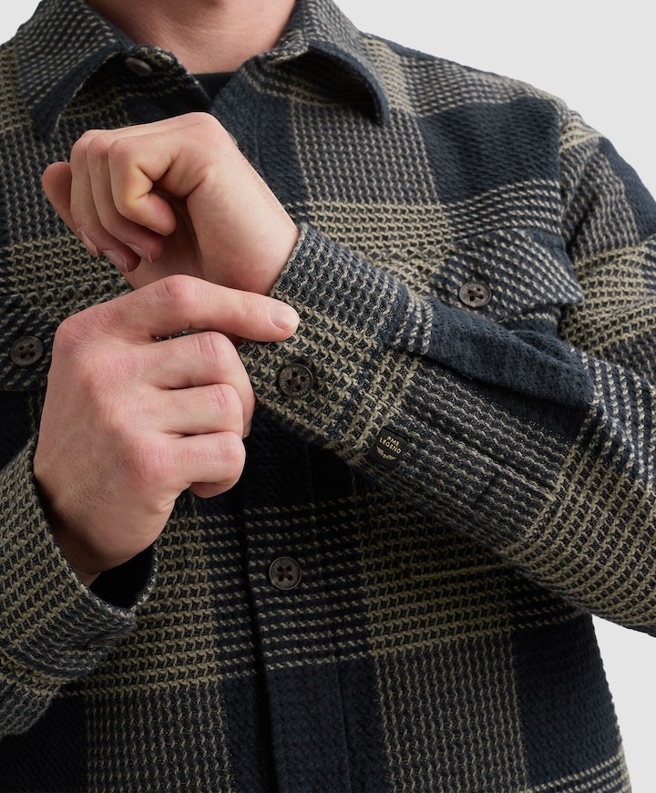 Heren overshirt blauw