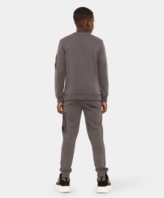 Nylon pocket sweatpants jongens broek grijs