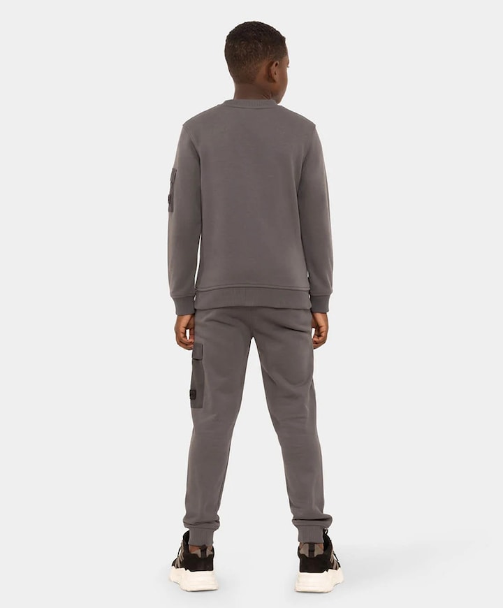 Nylon pocket sweatpants jongens broek grijs