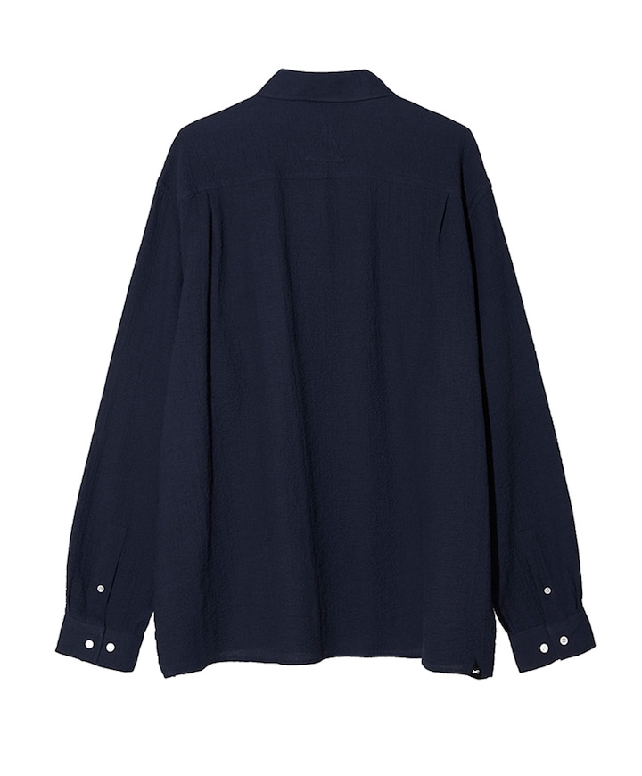 Heren overhemd lange mouw blauw
