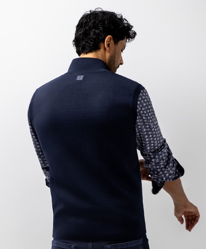 Heren vest blauw