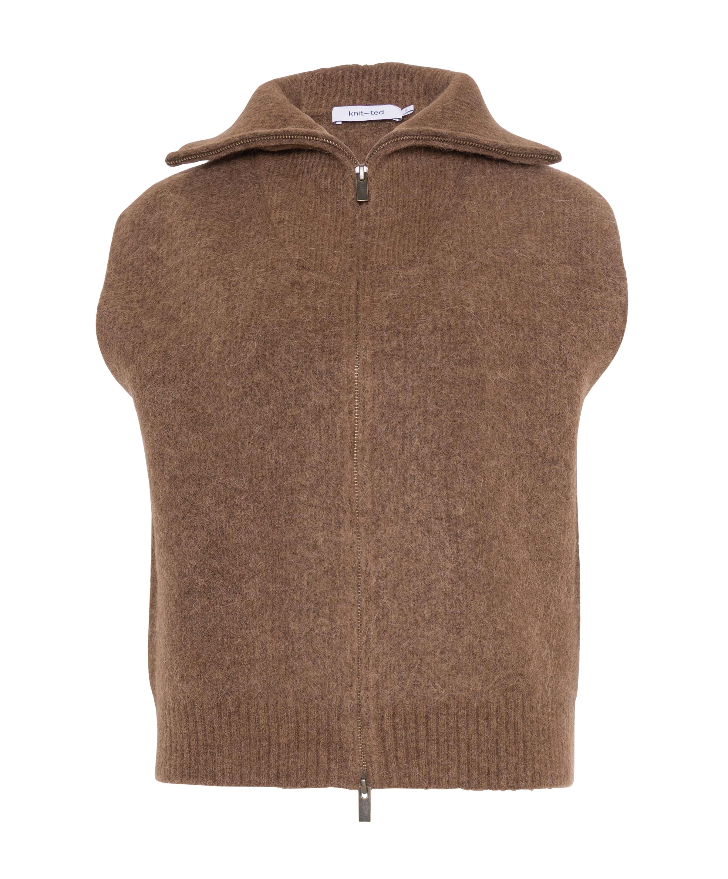 Dames vest bruin