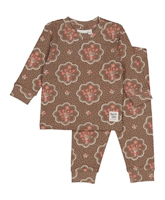 Uniseks pyjamaset bruin