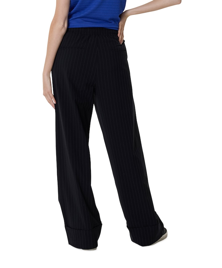 PERFAITE STRIPE TRAVEL broek zwart