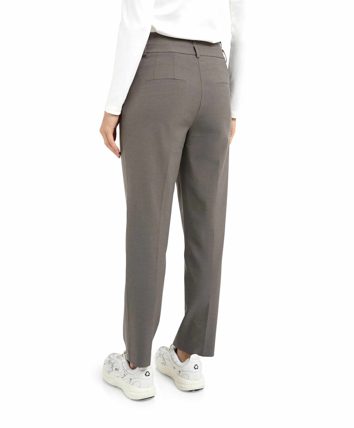 Double waistband broek bruin