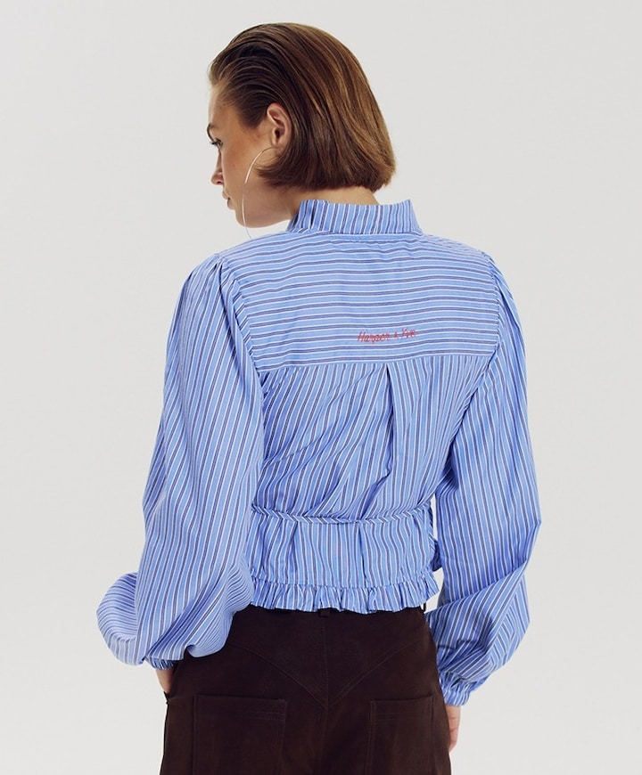 Dames blouse blauw