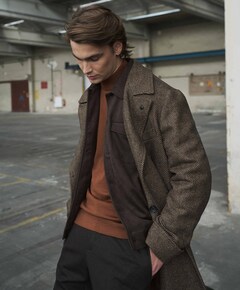 Heren overshirt bruin