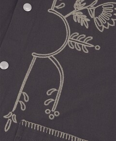 Heren overshirt grijs