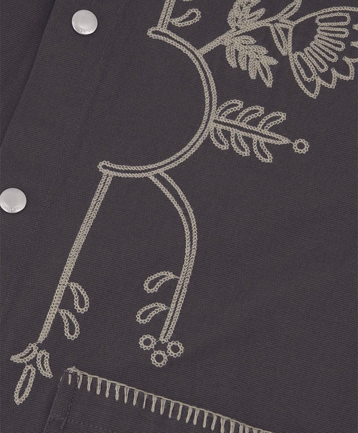 Heren overshirt grijs