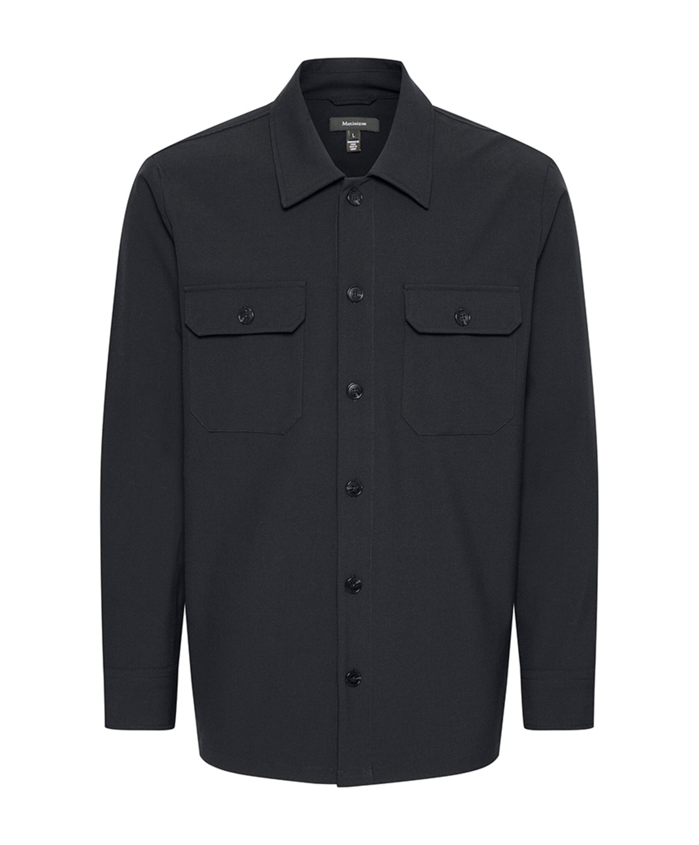 Heren overhemd lange mouw zwart