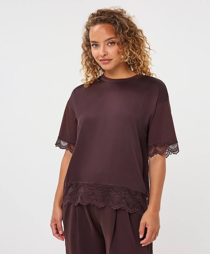 Dames T-shirt bruin