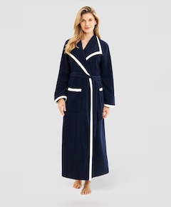 Dames ochtendjas blauw