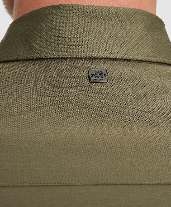 Heren overhemd lange mouw groen