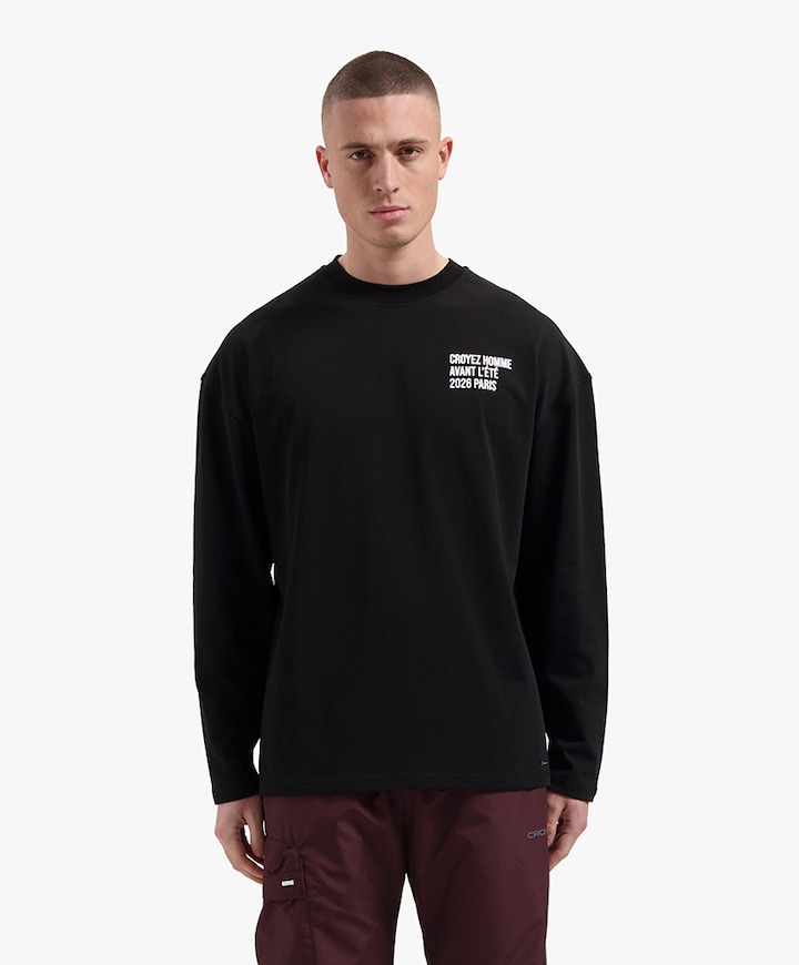 Heren longsleeve zwart