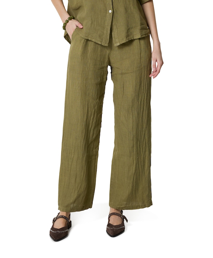 Liva Solid dames broek groen