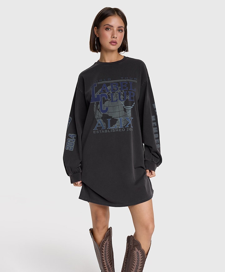 Dames longsleeve grijs