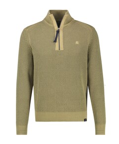 Heren trui met rits groen