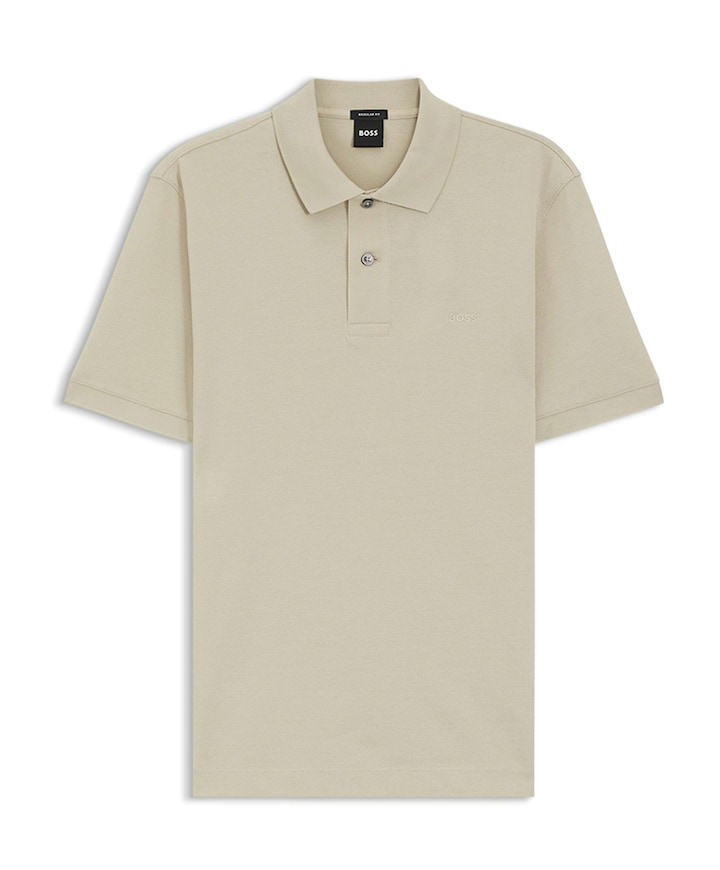 Heren polo beige