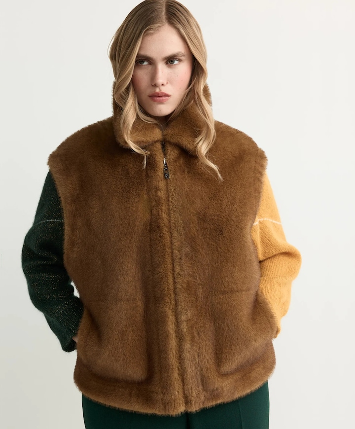 Dames gilet geel