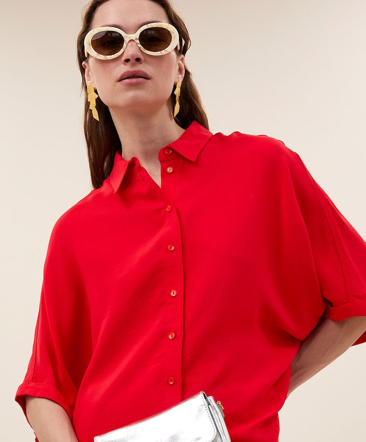 Dames blouse rood