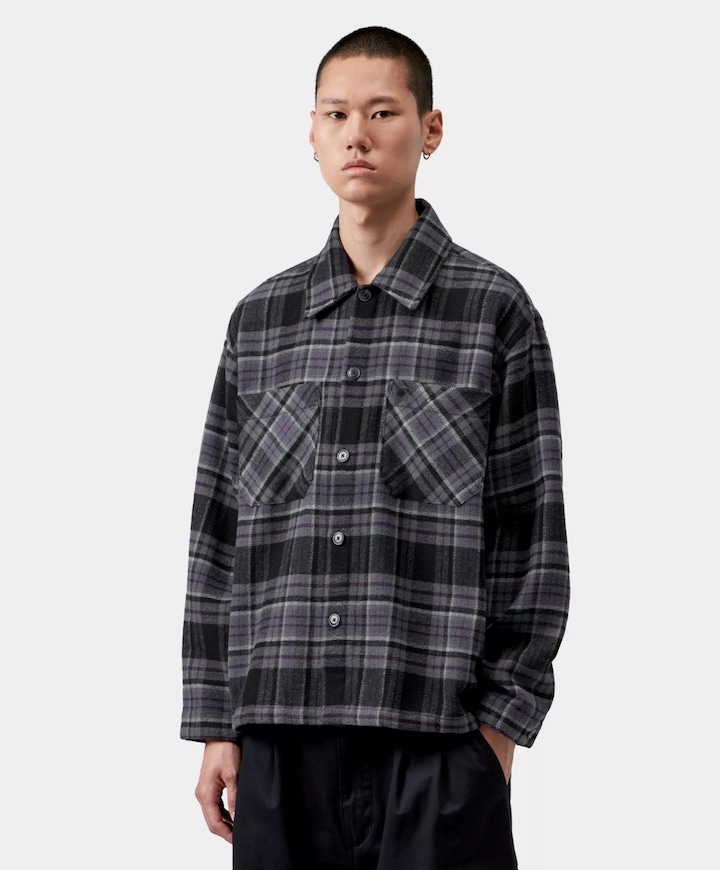 Heren overshirt paars