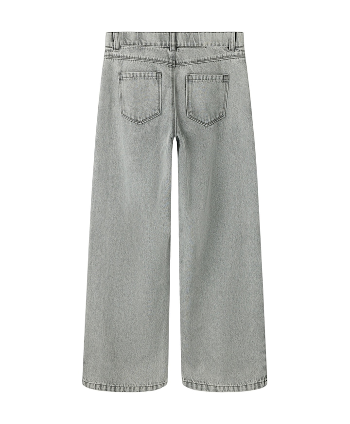 NKFROSE WIDE HEART STUDS JEANS 2021 meisjes jeans grijs