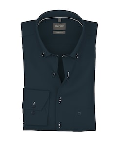 Heren overhemd lange mouw blauw