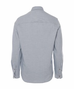 Heren overhemd lange mouw blauw