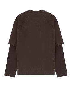 Heren longsleeve bruin