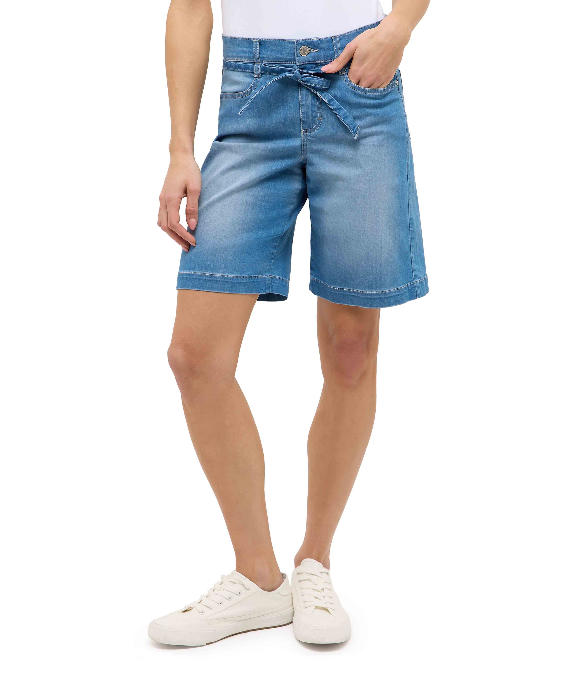 LIA CITY dames korte broek blauw