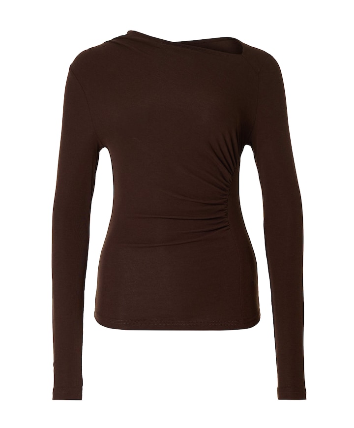 Dames longsleeve bruin