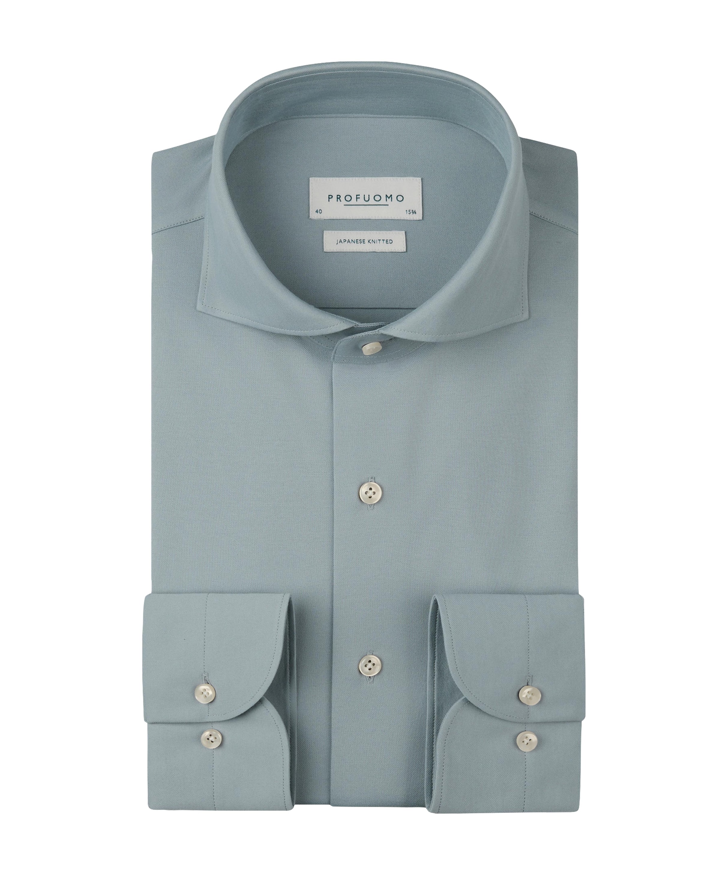 Heren overhemd lange mouw blauw