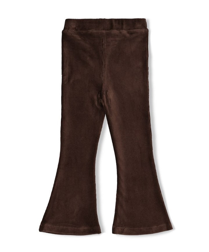 Flared broek velours rib - City Chic meisjes broek bruin