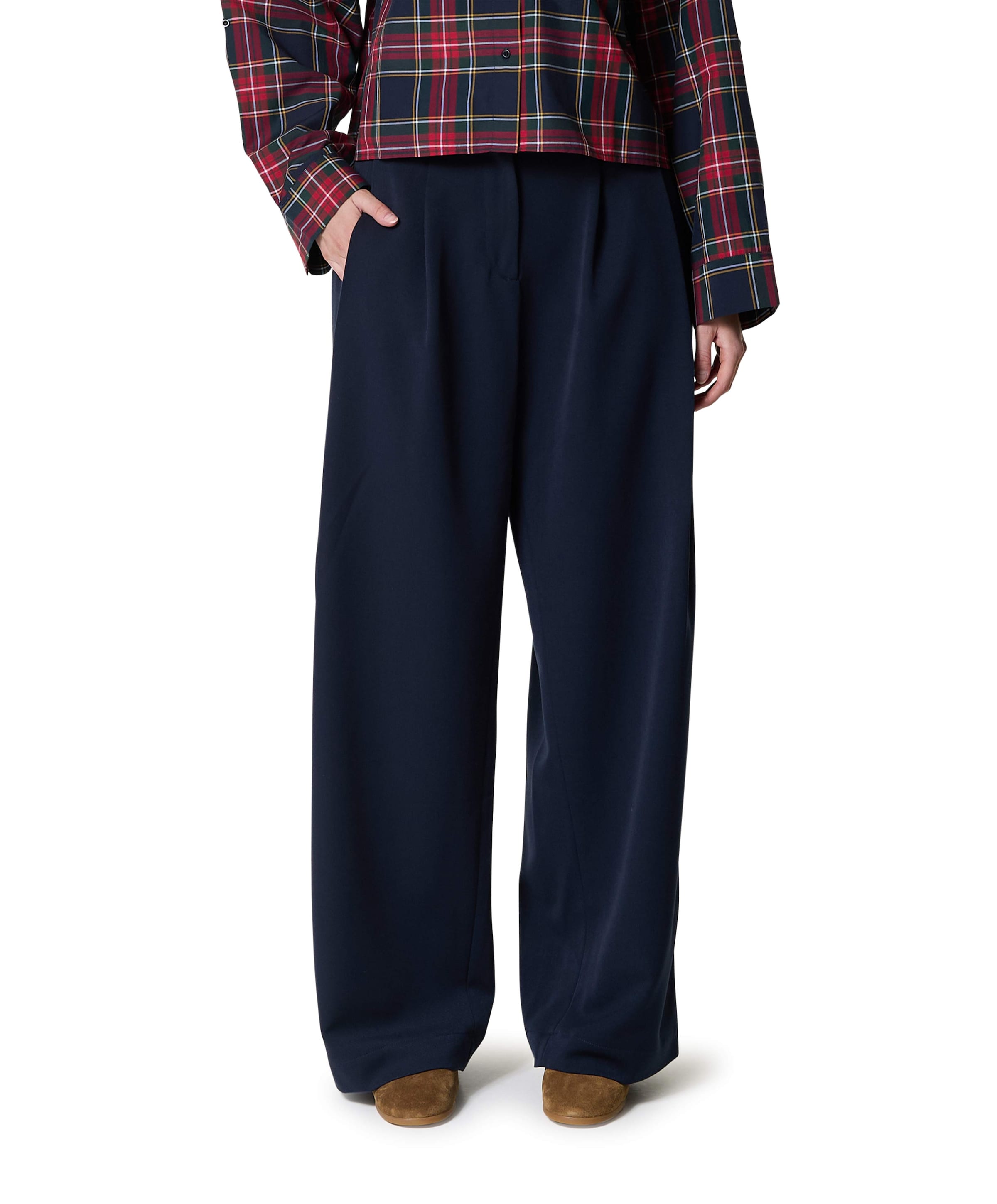 dames broek blauw