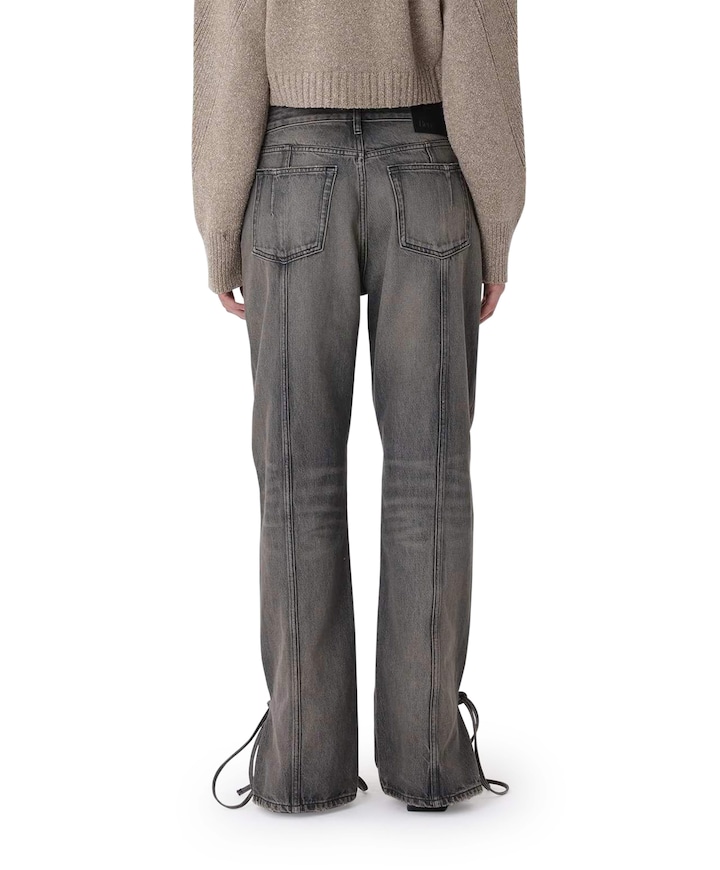 Bella String broek grijs