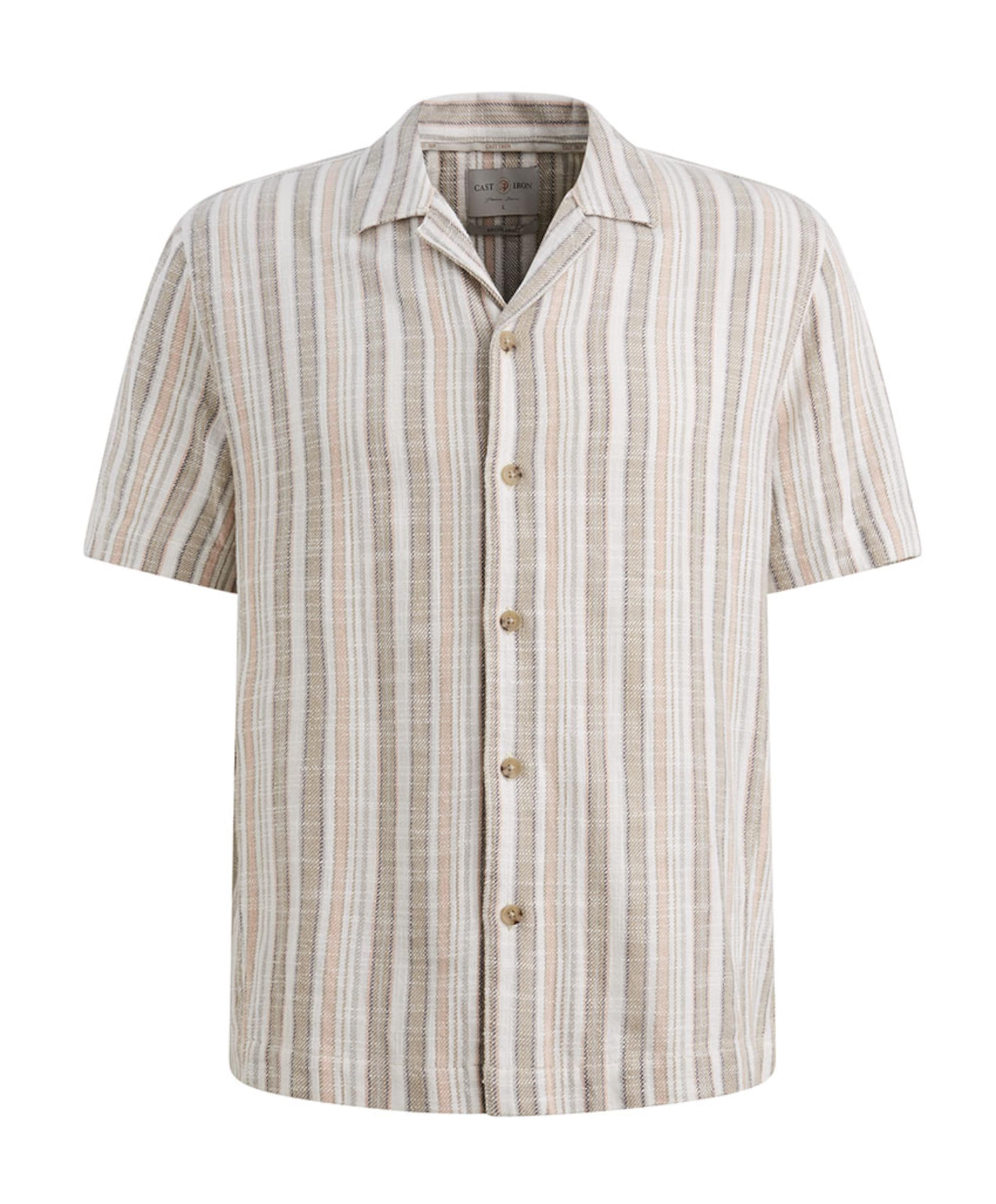 Heren overhemd korte mouw grijs