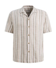 Heren overhemd korte mouw grijs