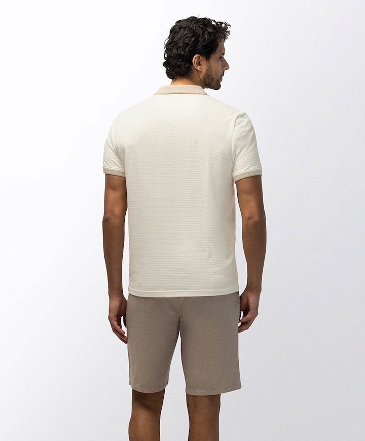 Heren polo beige