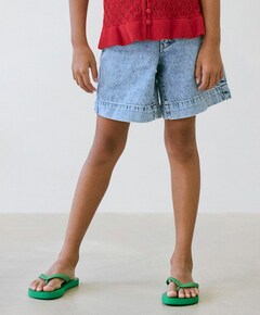 NKFROSE DNM LONG 2072-MJ J meisjes korte broek blauw