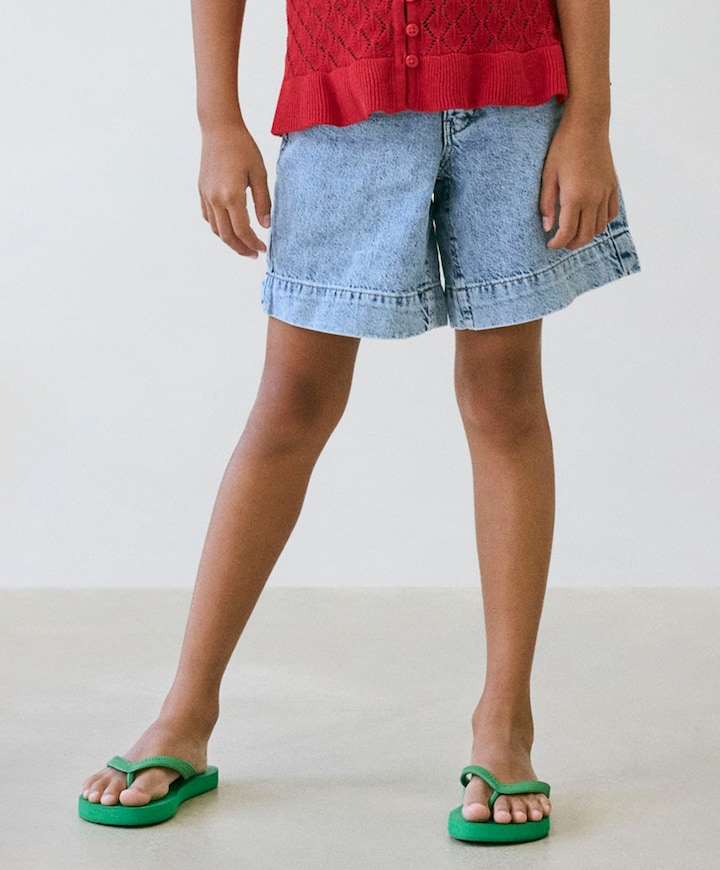 NKFROSE DNM LONG 2072-MJ J meisjes korte broek blauw
