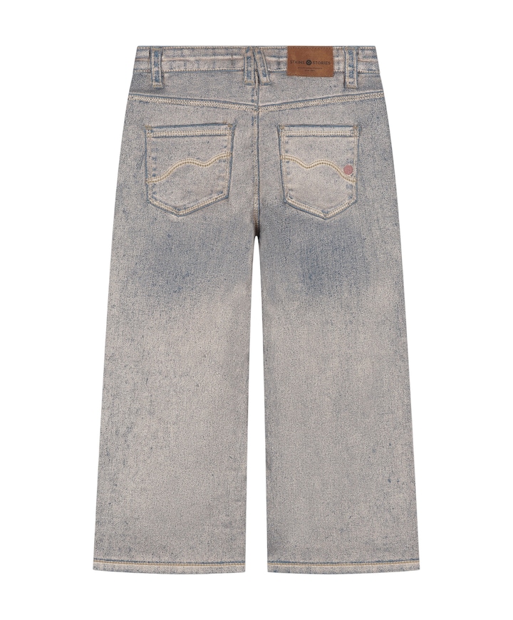 Girls Denim Wide Leg meisjes jeans roze