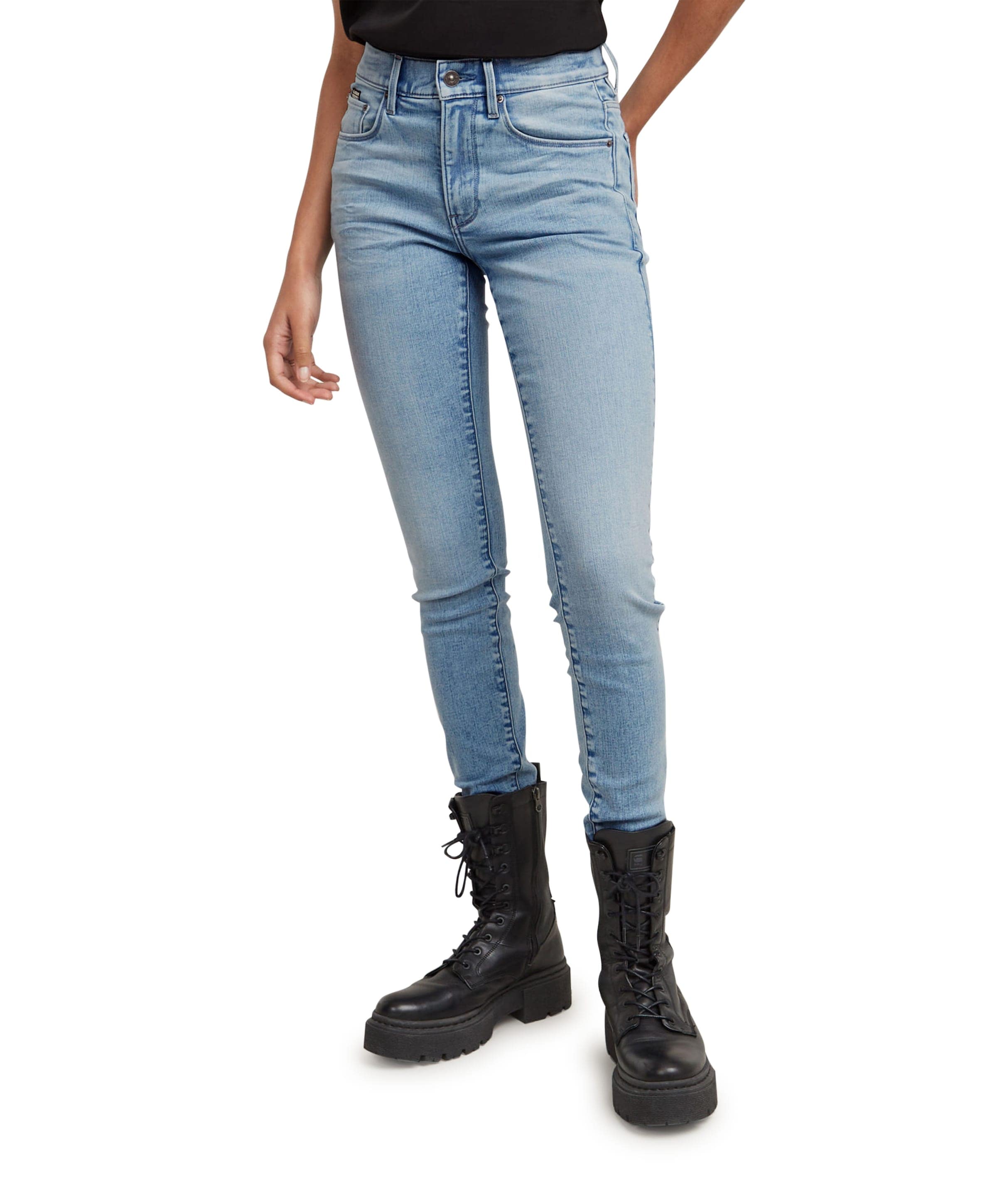 3301 High Skinny Wmn dames jeans blauw