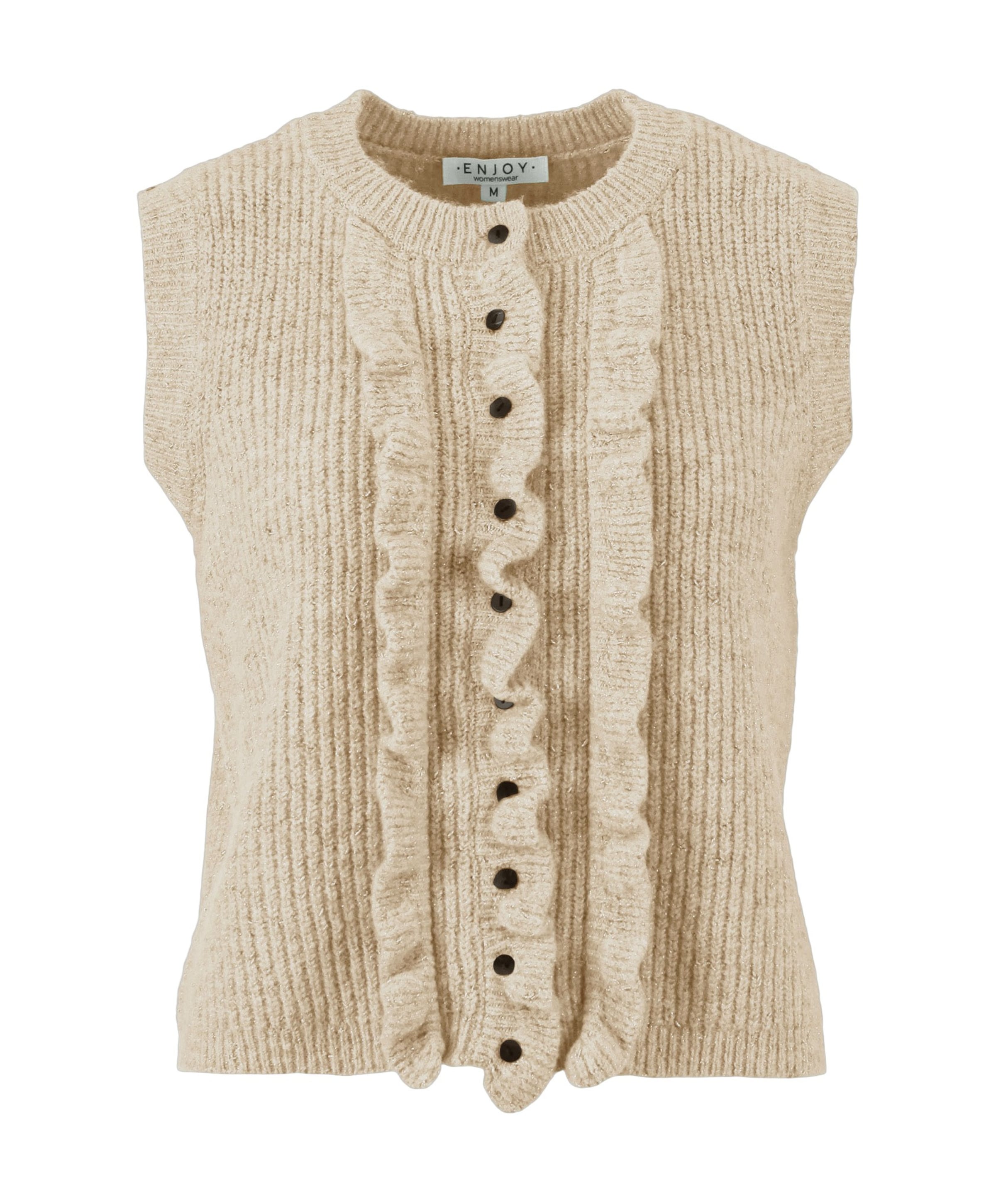 Dames gilet beige