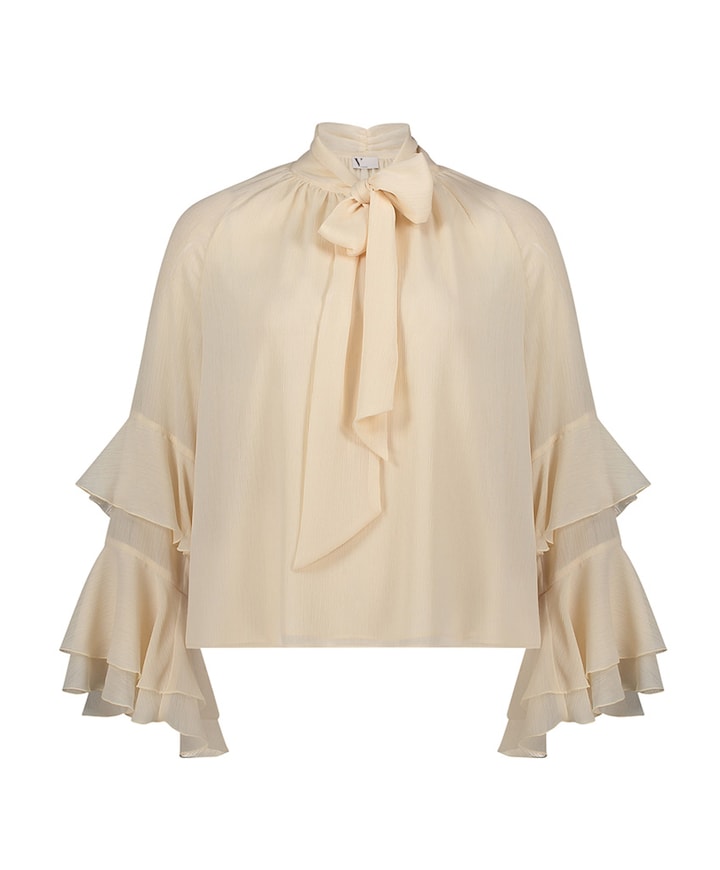 Dames blouse beige