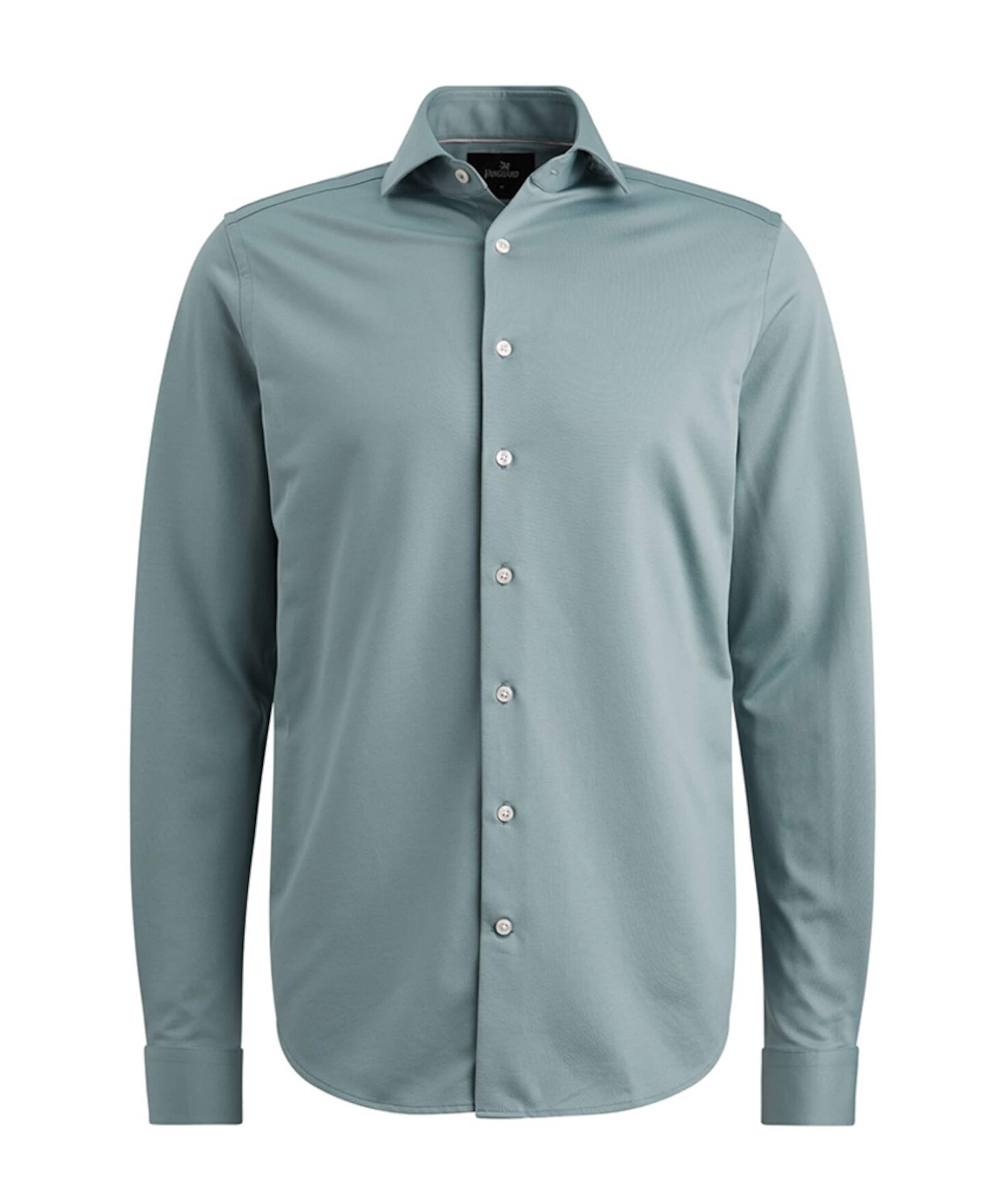 Heren overhemd lange mouw blauw