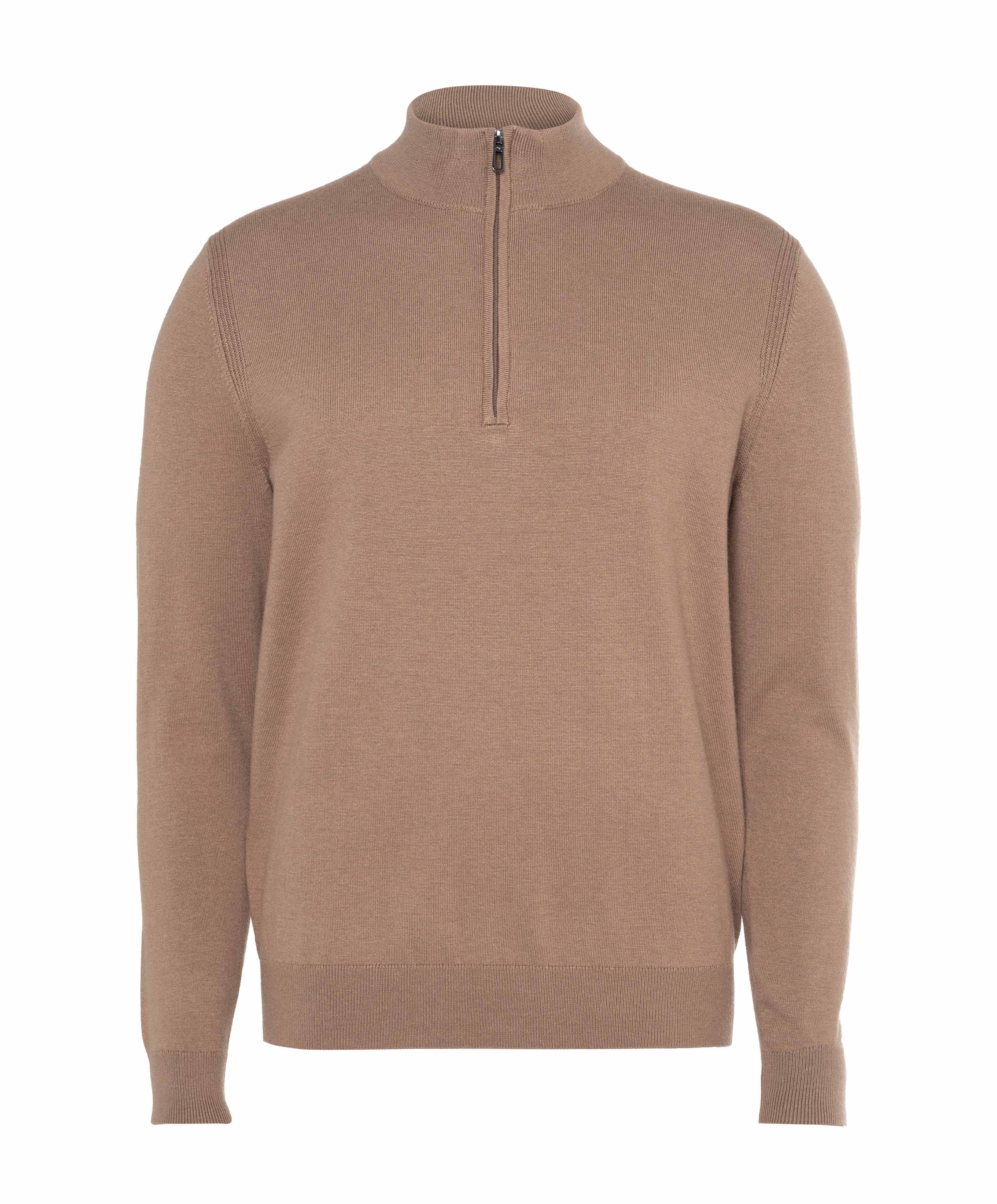 Trui met rits bruin