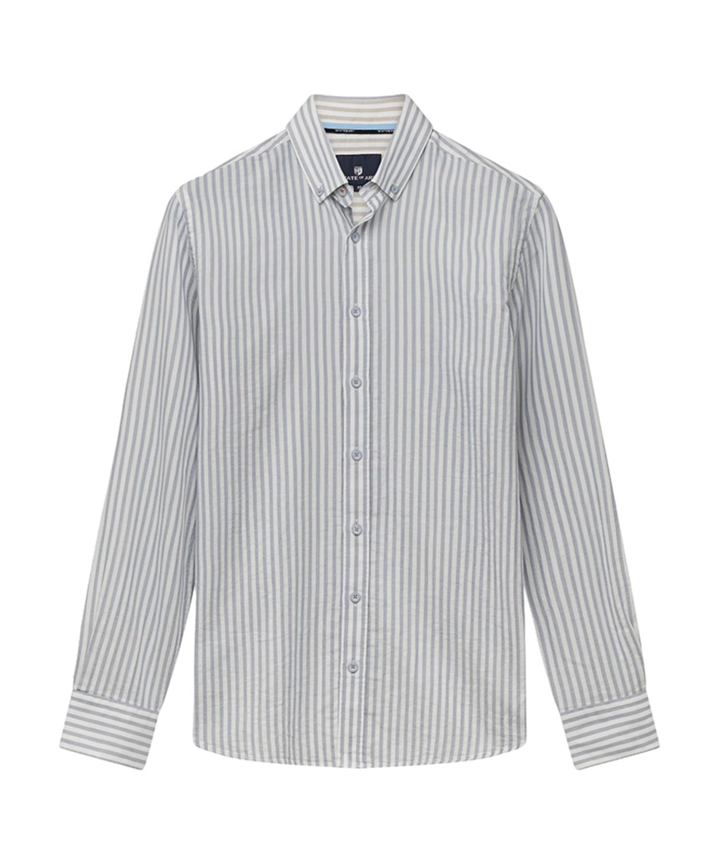 Heren overhemd lange mouw blauw